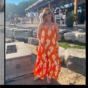 Anthropologie Phoebe Flounce Maxi Dress